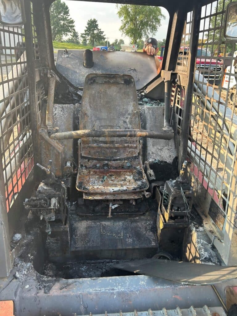 Kyber Run Burned Skid Loader Front